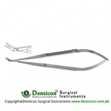 Micro Vascular Scissors Delicate Blades - Angled 25° Stainless Steel, 16.5 cm - 6 1/2"